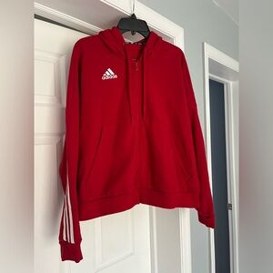 Adidas Women’s Red Full-Zip Hoodie Adidas